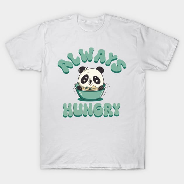 Always Hungry Panda T-Shirt by CEYLONEX